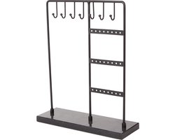 Vonkovic - sieradenrekje - Zwart - Marmeren Plateau - Organizer - Jewelry - kettingen - oorbellenrekje - oorbellen - sieradenhouder