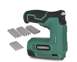 VONROC Accu tacker 4V – Complete set incl. 900 nieten en 300 spijkers
