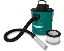 VONROC Aszuiger 1600W – 20L inhoud – 3m Stroomkabel – Voor open haard, vuurkorf, barbecue en werkplaats