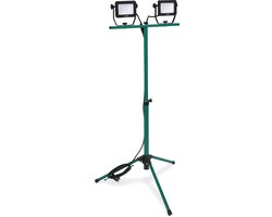 VONROC Led werklamp 2x 20W – 3200 lumen – In hoogte verstelbaar statief - Draai- en kantelbaar