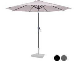 VONROC Premium Stokparasol Recanati Ø300cm – Incl. beschermhoes - Ronde parasol - Kantelbaar – UV werend doek - Beige