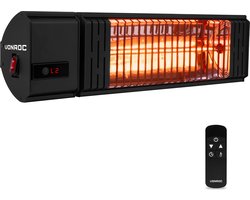 VONROC Sfeervolle terrasverwarmer – Volsini PRO – 2000W – Met instelbare warmteniveaus, timer, LCD-scherm en afstandsbediening