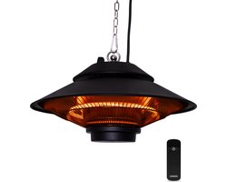 VONROC Terrasverwarmer Albano 1500W - Heater - Hangend - Infrarood - Incl. afstandsbediening