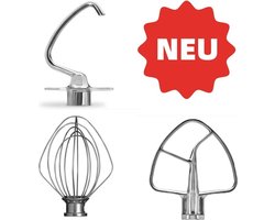 Voor KitchenAid 5KSM5th3PsSS Keukenmachines Accessoire-set gemaakt van roestvrij staal, volledig gemaakt van roestvrij staal en vaatwasser-veilige