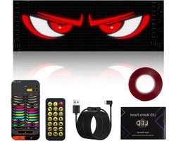 Voor ogen auto led-bord, programmeerbaar neon bord, gepersonaliseerd met Bluetooth USB voor vrachtwagen - tekst graffiti Smart app - binnenverlichting.