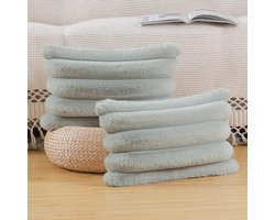 Voordeelset van 4 kussenslopen lente bosdieren 45 x 45 cm vos konijn eekhoorntje paddenstoel decoratieve kussenovertrekken voor bank tuin kinderen baby kinderkamer decoratie