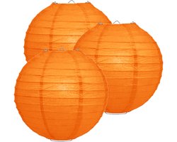 Voordelig lampionnen pakket oranje 6x