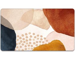 Voordeurmat - Welkomstmat Tapijt - Vloer Schoonhouden - Absorberend Antislip - 30 x 17 Inch - Abstracte Stenen Kunst