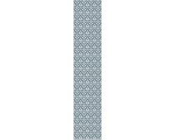 Voorgelijmd vliesbehang - Scandinavisch barok bloemenpatroon blauwgrijs - 1 rol van 300x60 cm