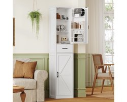 Voorraadkast - 2 Deuren - 1 Lade - 1 Verstelbare Plank - Keuken - Wit