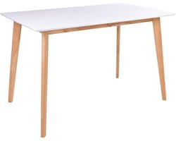 Voos eetkamertafel wit natuur 70x120 cm.