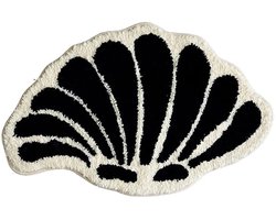 vorm badkamer tapijten zwart en wit badmat schattig vloer tapijt absorberend gebied tapijt zachte douche tapijt vloermatten (schaal 27,5 × 43,7 cm)