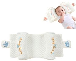 Vormgevend kussen - Ondersteunend gebogen kussen - Geschikt voor baby's van 0-6 maanden tot 1 jaar en ouder - Corrigeert de hoofdvorm en voorkomt een plat hoofd - Ademend en wasbaar - Geschikt voor dagelijks gebruik thuis