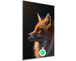 Vos muurdecoratie - Dier muurdecoratie - Muurdecoratie Whiskers - Wanddecoratie modern - Slaapkamer poster - Muur kunst poster 50x75 cm