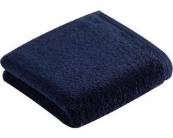 Vossen handdoek Vegan Life marine blau 60x110