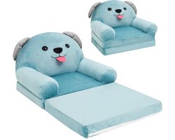 Vouwbare 2-in-1 Speelbank voor Kinderen, Hoogteverstelbare Kinderstoel met Slaapfunctie, Stevige Mini Lounger en Speelbank vanaf 1 Jaar