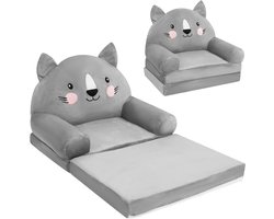 Vouwbare 2-in-1 Speelbank voor Kinderen, Hoogzit met Slaapfunctie, Zacht en Stevig Mini Meubel voor Binnen en Buiten, Geschikt voor Kinderen vanaf 1 Jaar