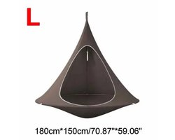 Vouwbare Hangstoel – Hangstoel Voetenbank Schommelstoel Tuinstoel – Licht Oxford Katoen – Compact 180x150 Cm