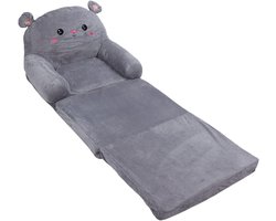 Vouwbare Kinderbank met Rugleuning - 2-in-1 Sofa Bed en Matras voor Kinderen, Comfortabel en Speels