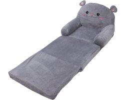 Vouwbare Kinderbank met Rugleuning - 2-in-1 Sofa Bed en Matras voor Kinderen, Comfortabele Zithoek voor Speelkamer en Slaapkamer