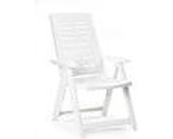 Vouwbare Stoel IPAE Progarden Voor meerdere posities Wit Hars (60 x 61 x 109 cm)