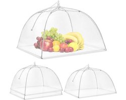 Vouwbare vliegenbescherming voor voedsel, fruit en BBQ - 4-delige set met mesh materiaal en perfecte dekking