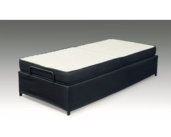 Vouwbed GB150 90×200 Zwart - Rasterbodem - Metaal - Opklapbed - Eenpersoons - Design