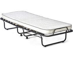 Vouwbed Kylie Grijs - Schuim - 90x200cm - Met lattenbodem - Hoogte 27 cm