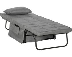 Vouwbed - Veldbed - Stretcher - Kampeerbed - Logeerbed - 188 x 75 x 38 cm