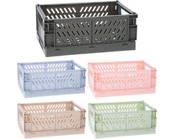 Vouwdozen 5-delige set - Opbergboxen Kisten - Opslag en transport - Inklapbaar en ruimtebesparend - 17x10x25cm - Multicolor