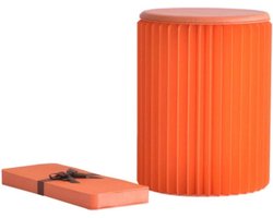 Vouwkruk Karton - Papieren Poef - Extra Zitplaatsen - Honingraat Structuur - 300kg Capaciteit - Oranje
