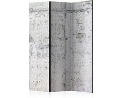 Vouwscherm - Kamerscherm - Betonnen muur 135x172cm, gemonteerd geleverd, dubbelzijdig geprint