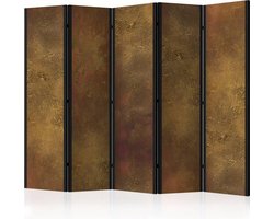 Vouwscherm / Kamerscherm - Gouden muur 225x172cm , gemonteerd geleverd, dubbelzijdig geprint