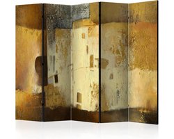 Vouwscherm / Kamerscherm - Gouden rariteit 225x172cm , gemonteerd geleverd, dubbelzijdig geprint