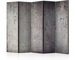 Vouwscherm / Kamerscherm - Grijze stad 225x172cm , gemonteerd geleverd , dubbelzijdig geprint