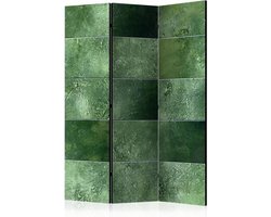Vouwscherm / Kamerscherm - Groene puzzel 135x172 cm , gemonteerd geleverd dubbelzijdig geprint