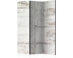 Vouwscherm / Kamerscherm - Muur van beton 135x172 cm , gemonteerd geleverd dubbelzijdig geprint