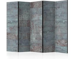 Vouwscherm / Kamerscherm - Turquoise Beton 225x172cm , gemonteerd geleverd, dubbelzijdig geprint