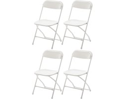 Vouwstoelen Set van 4 - Opvouwbare stoelen Evenementstoelen - Extra zitplaatsen Creëren - Lichtgewicht Stevig Frame - Set van 4