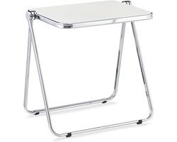 Vouwtafel van Transparant Acryl - Opvouwbaar - Geen Montage Vereist - Klein Bureau voor Thuis en Kantoor - Salontafel - Klein Computertafel voor Kleine Ruimtes - Wit