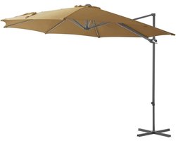 Vrijdragende parasol - Terras parasol - Schaduw creëren - 360 graden draaibaar - 300 cm - Taupe