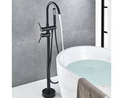 Vrijstaande badkraan - met handdouche - mat zwart