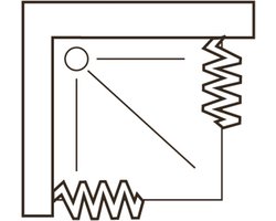 Vrijstaande douchecabine met vouwdeuren - 70 x 90 cm, hoek, aanpasbaar, wit pastel