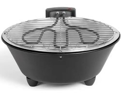 vrijstaande elektrische barbecue 30cm 1250w zwart - livoo - doc267
