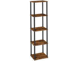 Vrijstaande plank met gereedschapsloze montage en vijf niveaus