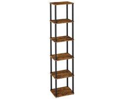 Vrijstaande plank met gereedschapsloze montage en zes niveaus