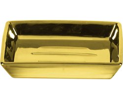 Vrijstaande zeepschaal - Goud - Porselein - Chic design