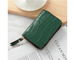 Vrouwen Slanke Visitekaarthouder Pu Lederen Credit Card Portemonnee Tas Rits Credit/Id/Bank Kaarthouder Case portemonnee Billetera