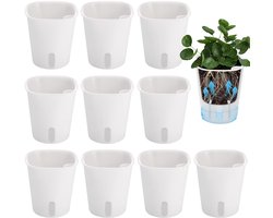 VT Goods - Bloempot Zelfbewateringspot - 10 Stuks - Irrigatiesysteem - Wit - Plantenpotten - Geschikt voor binnen en buiten