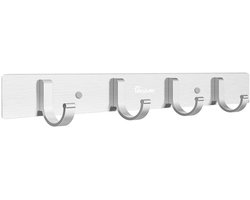 VT Goods - Kapstok - 4 Haken - Wandaccessoires voor Handdoeken en Hoeden - Aluminium - Multifunctionele Haken - Geschikt voor Badkamer en Slaapkamer...